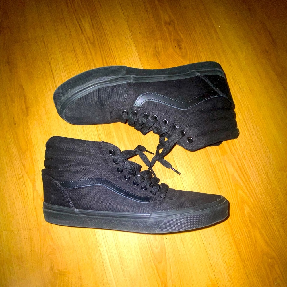 Black High Top Vans Size 9